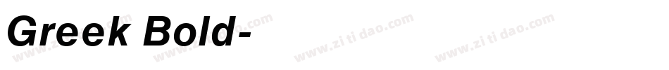 Greek Bold字体转换